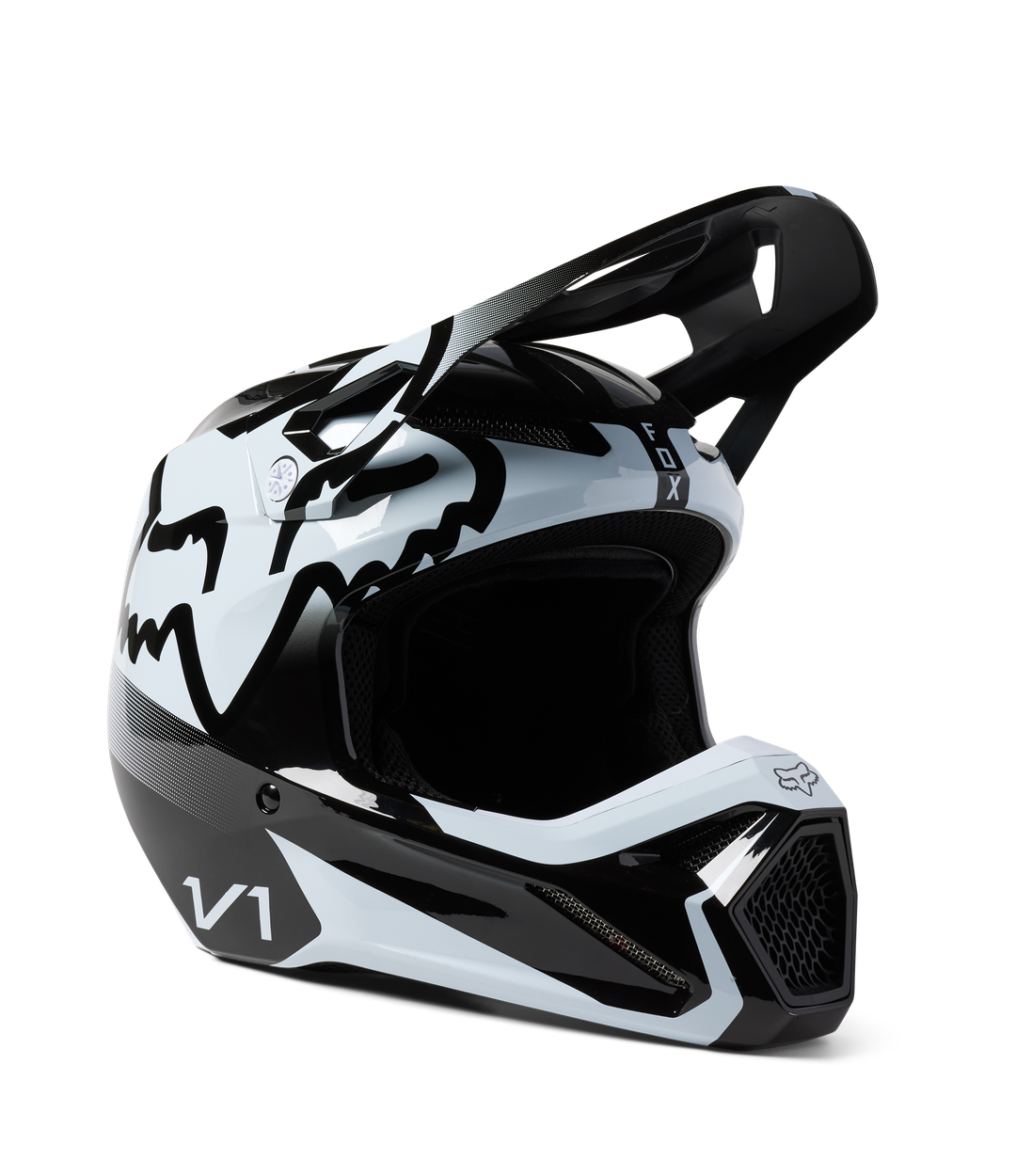 Casco Fox Niño V1 Leed [Blk/Wht] 29729-018